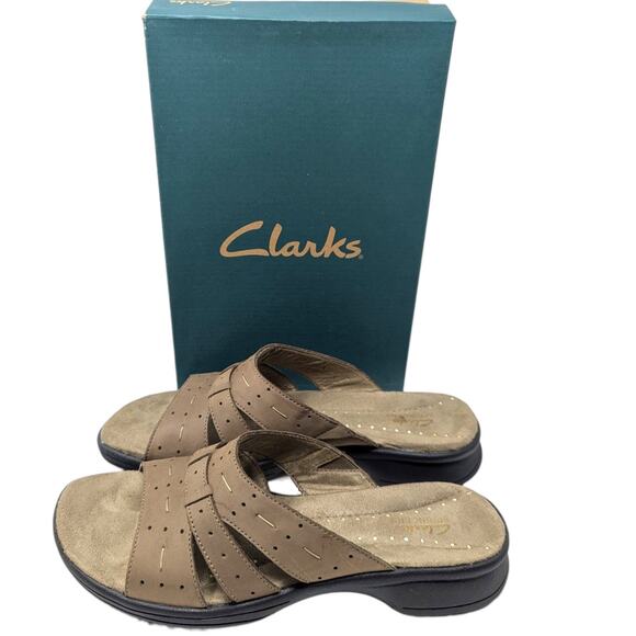 Clarks Sunmelody Mushroom Slide Sandals – Size 8 M – NIB Comfort Slip-On - Picture 1 of 4